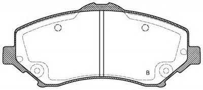 OPEN PARTS bpa125902 -  Комплект тормозных колодок, дисковый тормоз